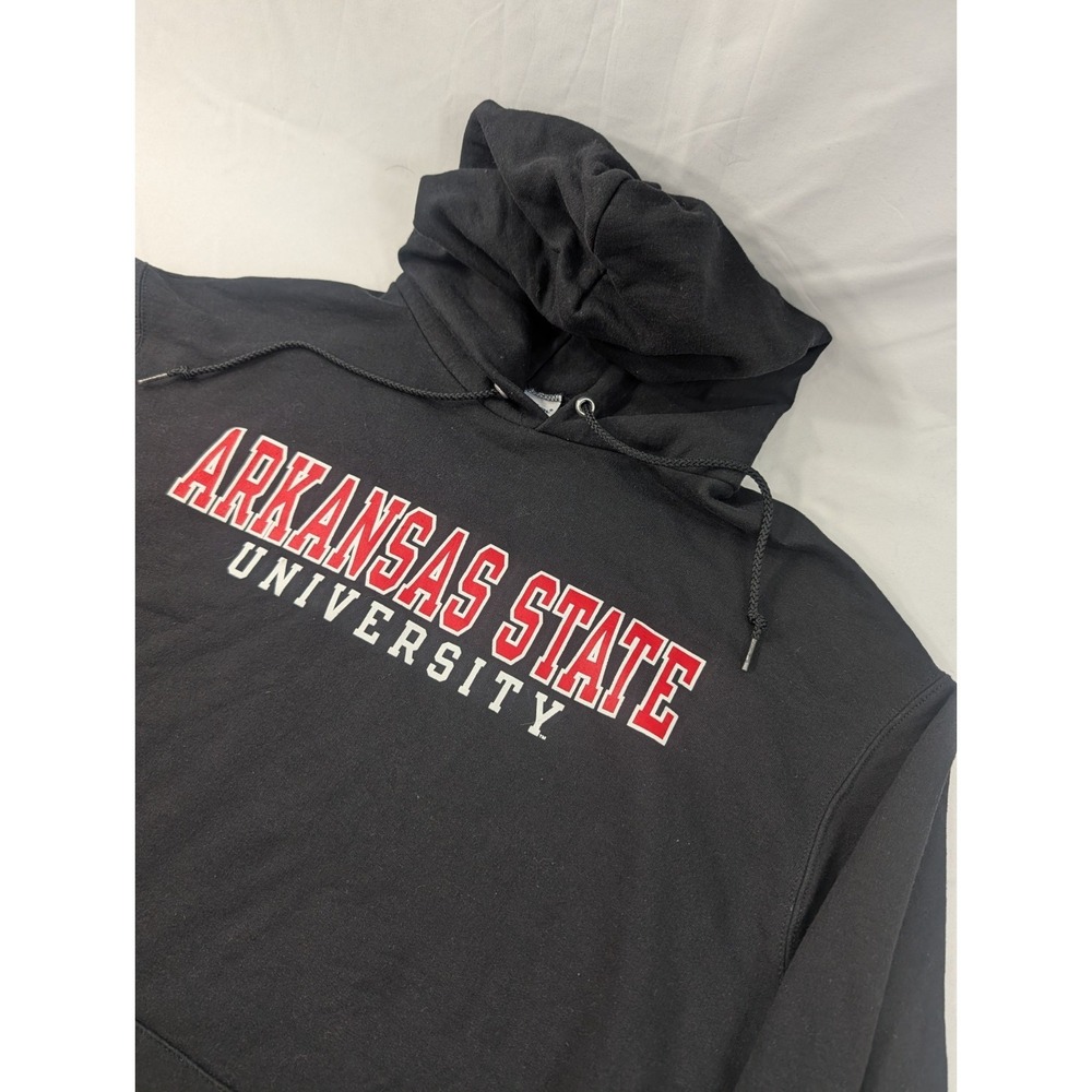 Arkansas State Red Wolves CHAMPION Black SPELL OUT Hoodie Sweatshirt SZ XL